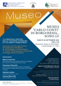 "La preziosa sintesi delle vicende storiche di un ampio territorio&rdquo;. Incontro nel XV anniversario di fondazione del  Museo di Archeologia e Paleontologia &ldquo;Carlo Conti&rdquo; di Borgosesia, nel ricordo di Filippo Maria Gambari