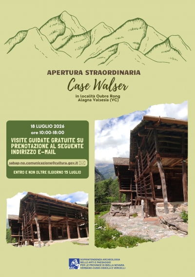 APERTURA STRAORDINARIA - Case Walser