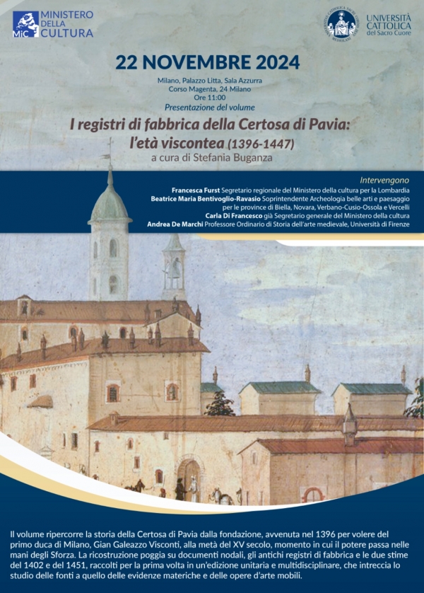 I registri di fabbrica della Certosa di Pavia: l&#039;età viscontea (1936-1447)